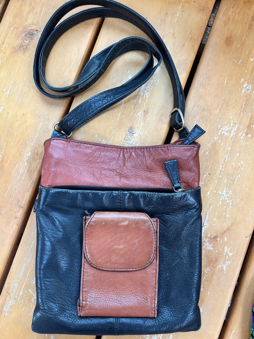 Vintage JBG Leather Crossbody Travel Bag
